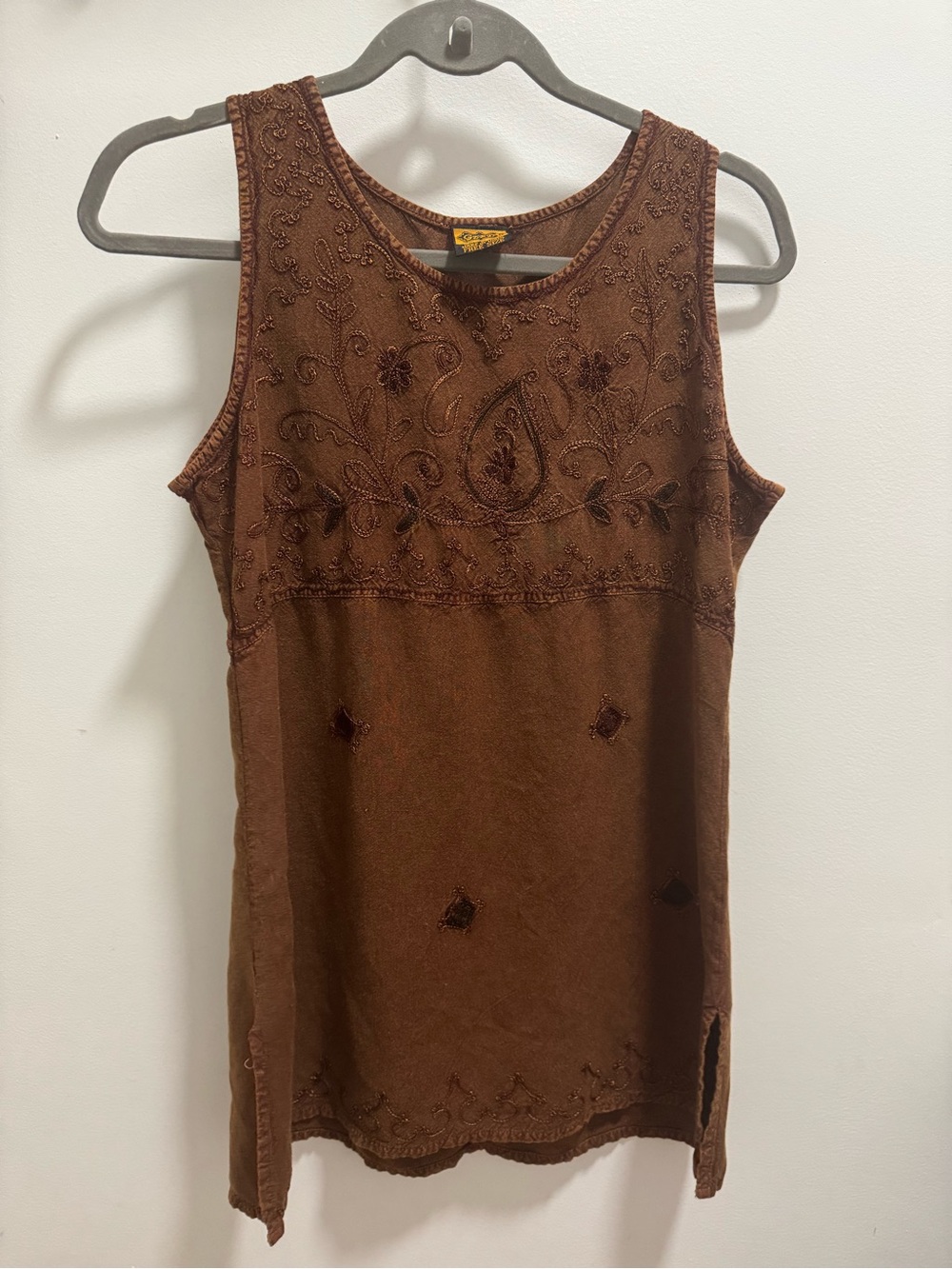 Boho Embroidered Sleeveless Tank Top